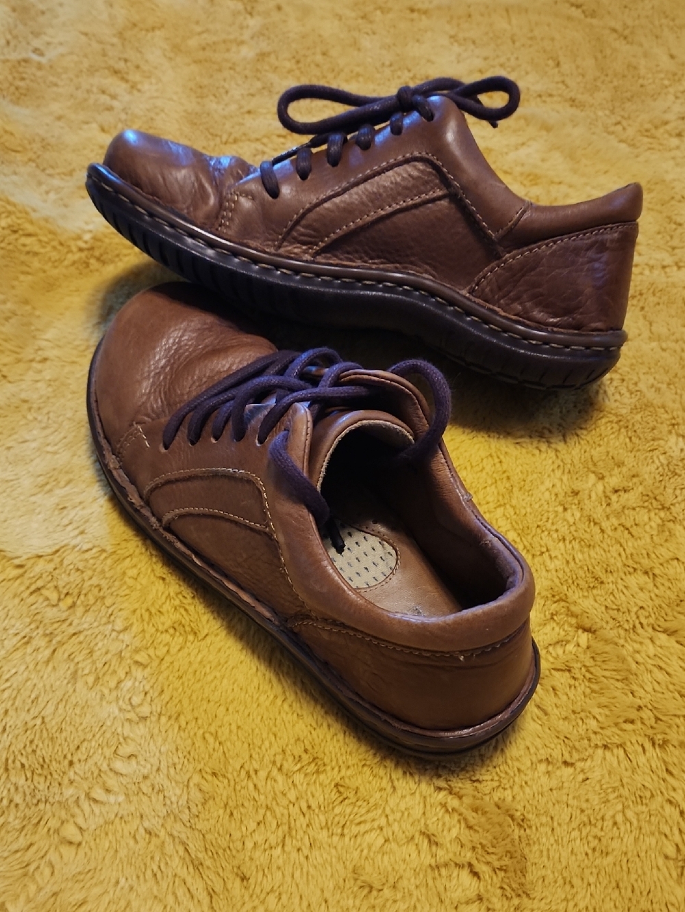 Born Women's Brown Leather Slip-On Sneakers
